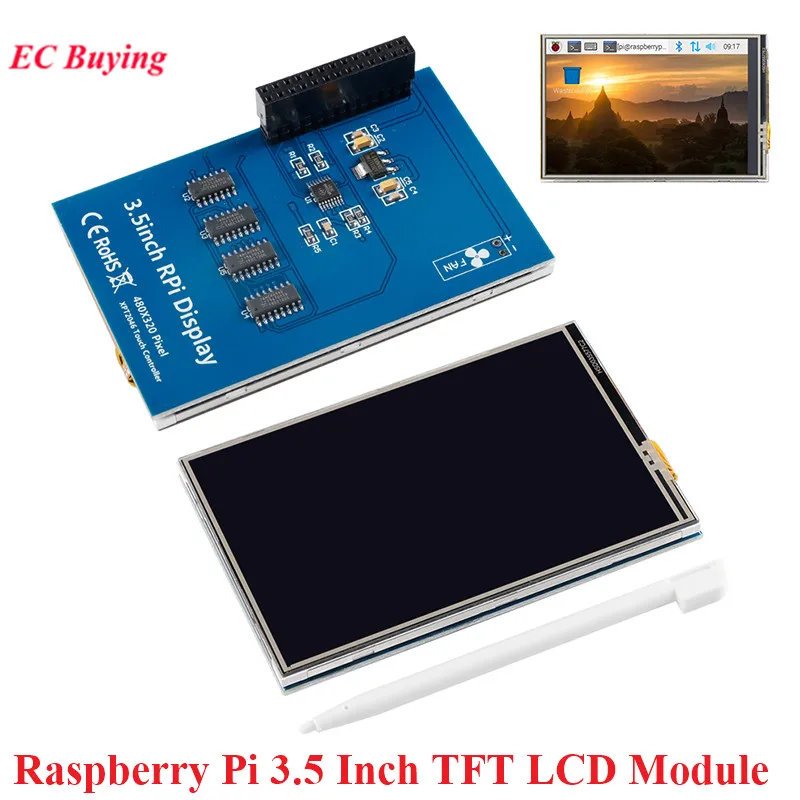 

3.5 Inch 3.5" TFT LCD Touch Screen Display Module 320x240 ILI9486 Driver SPI Interface For Raspberry Pi A A+ B B+ 2B 3B 3B+ 4B