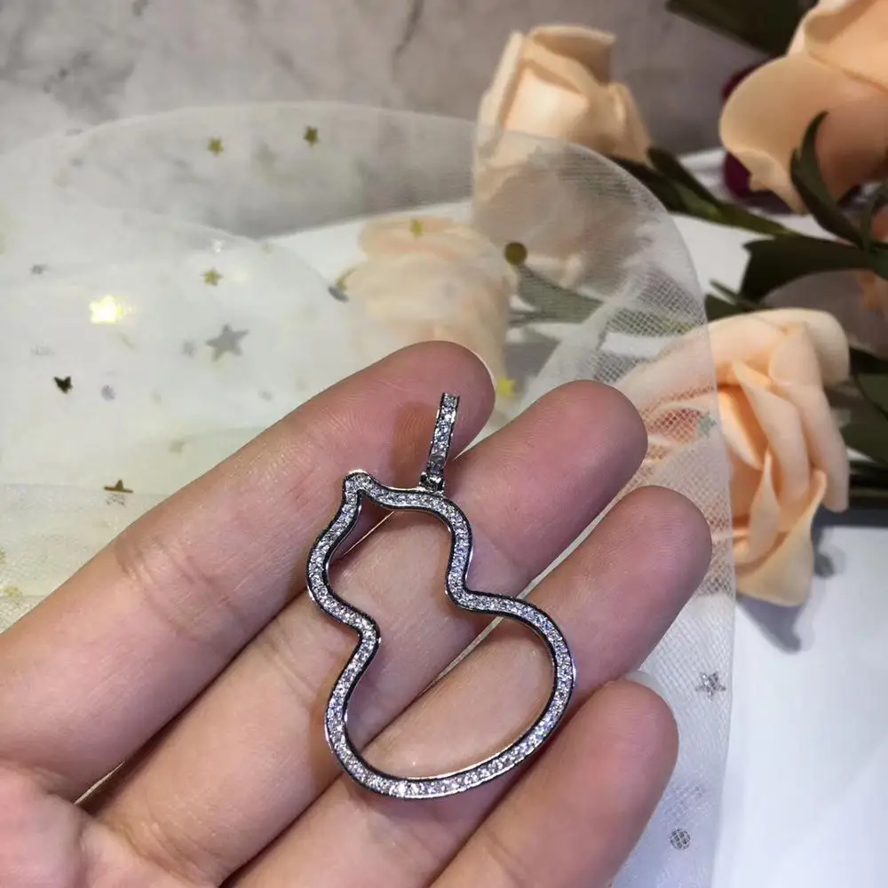 S925 стерлингового серебра Корейский темперамент полые тыквы ожерелье ключицы цепочка свитер дамы ювелирные изделия