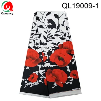 

QL19005 Swimwear fabric elasticity Lycra Lace African women Jersey Lace Textile Ankara print for dress soft quality 5yards