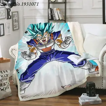 

Anime Dragon Ball 3D Printed Fleece Blanket for Beds Thick Quilt Fashion Bedspread Sherpa Throw Blanket Adults Kids 07
