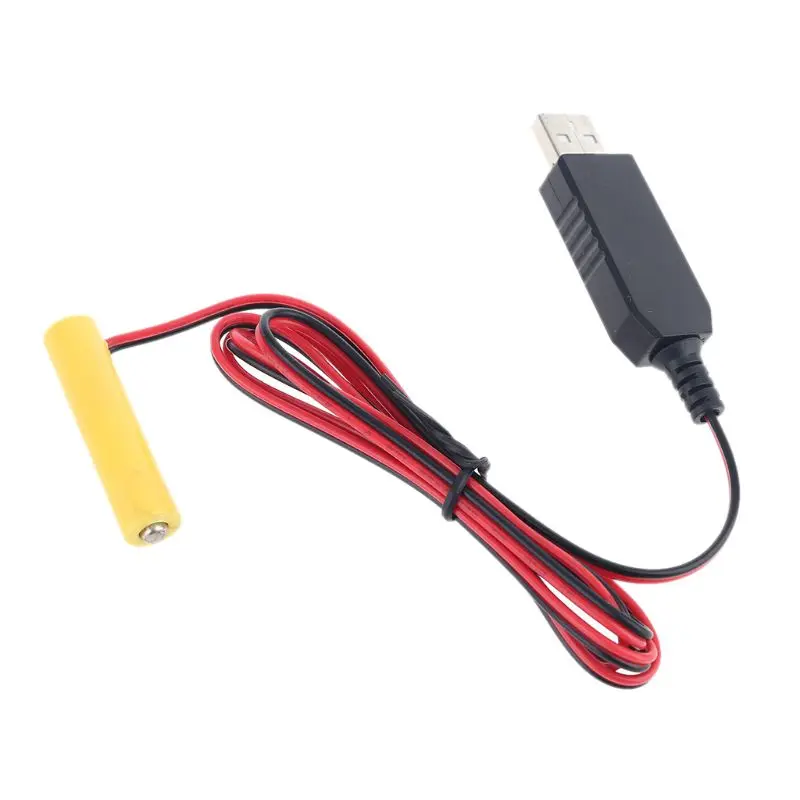 

LR03 AAA Battery Eliminator 2m USB Power Supply Cable Replace 1-4pcs AAA Battery B95C