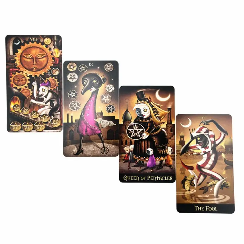 Полный английский Deviant Moon Tarot 78 карт Deck Oracle семейные вечерние настольные игры