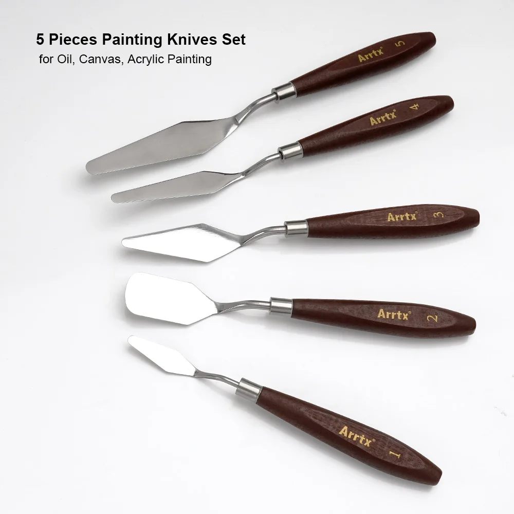 5 шт. набор аксессуаров для творчества из нержавеющей стали|painting knife set|painting