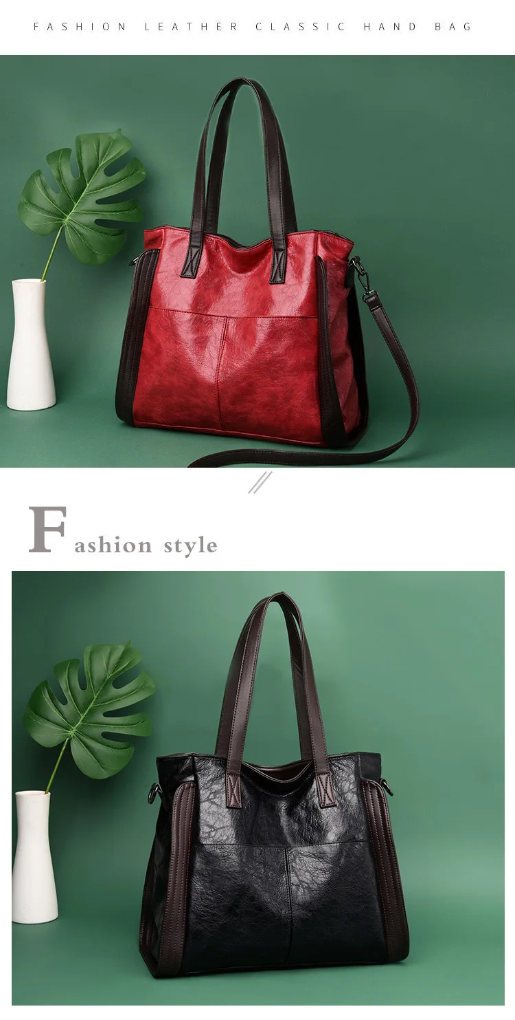 High Capacity Luxury Handbags Women Bags Designer Lady Shoulder Bag Retro Leisure Leather Messenger Bags for Women Tote Bag