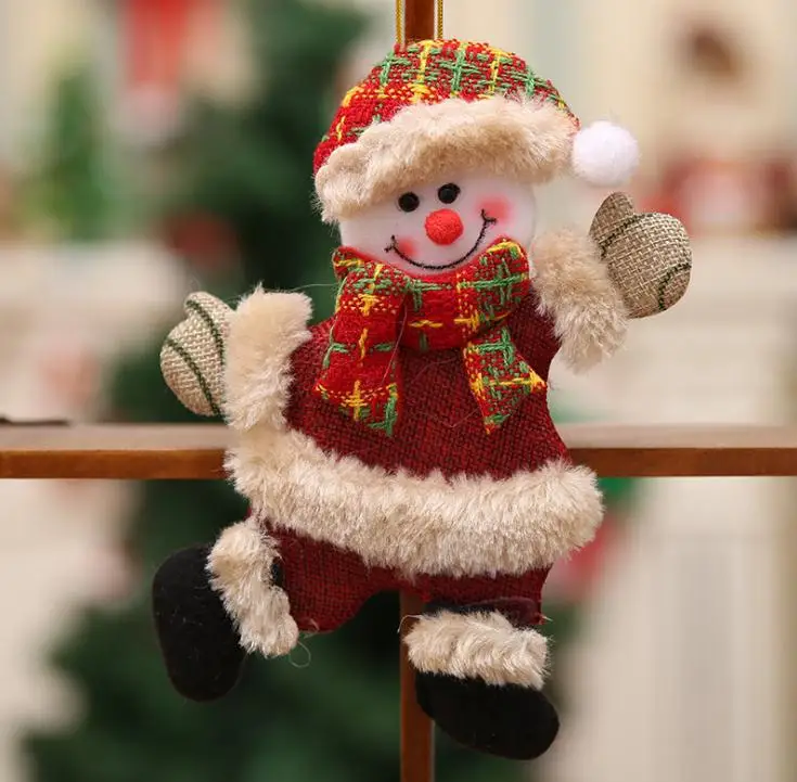 Забавная Рождественская елка украшение кулон Санта Клаус Медведь Снеговик Лось кукла Висячие украшения Рождественские украшения SN2339 - Цвет: 3