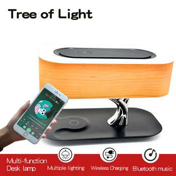 

Smart home bedside lamp Multi-function Bluetooth audio table lamp Intelligent LED Night Light wireless charging table lamp