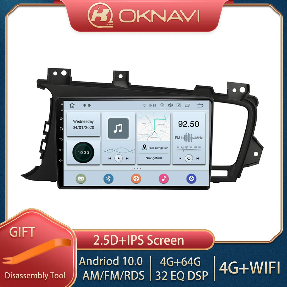 

4G 64G 9 Inch Android 10 Car Smart Radio Multimedia Stereo For Kia K5 2011-2015 Bluetooth DSP Rear view WIFI Audio No 2 din DVD