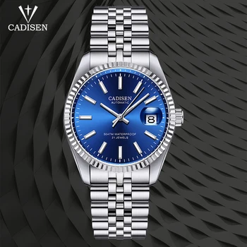 

CADISEN Design New Mens Mechanical Watch Luxury Sapphire Automatic Clock Fashion Stainless Steel Waterproof Wristwatches For Men