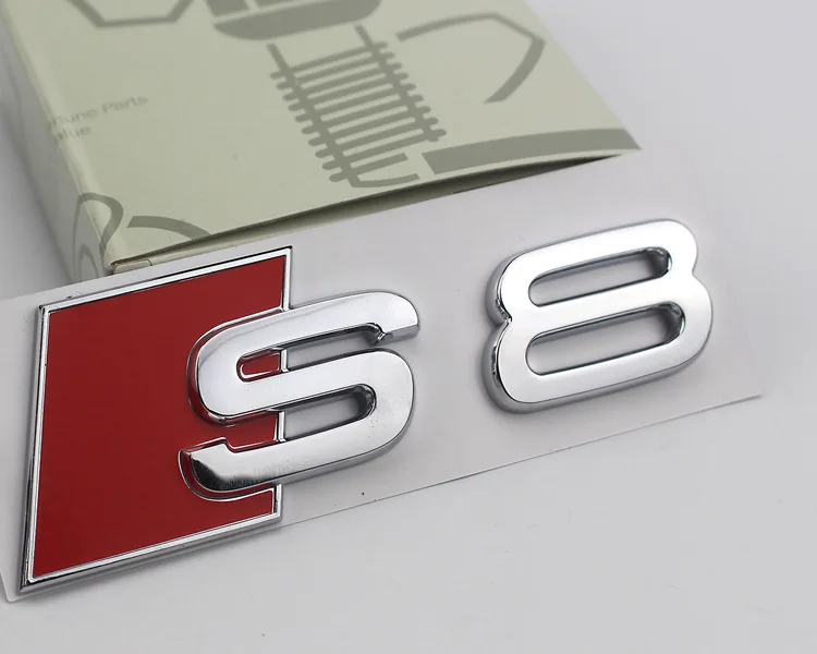 Для Audi A4 A6L модифицированный Автомобильный логотип S3 S4 S5 S6 S7 знак слова RS4 5-6-7-3 логотип после хвоста - Название цвета: S8