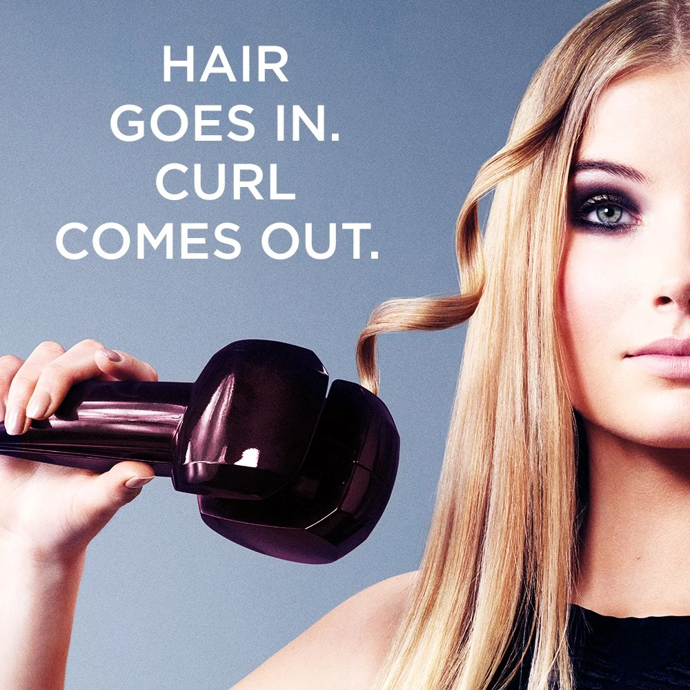 dual voltage ceramic rotating curling iron