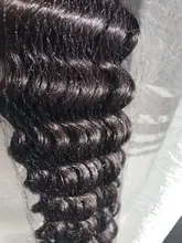 Mechones de pelo humano Remy con Perla Negra y ondas profundas, mechones de 30 pulgadas con cierre, 3 mechones
