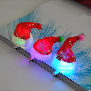 

Lighting Christmas Hat Hairpins Flashing Hair Clips Kids Adults Cosplay Props Christmas Decoration Party Supplies