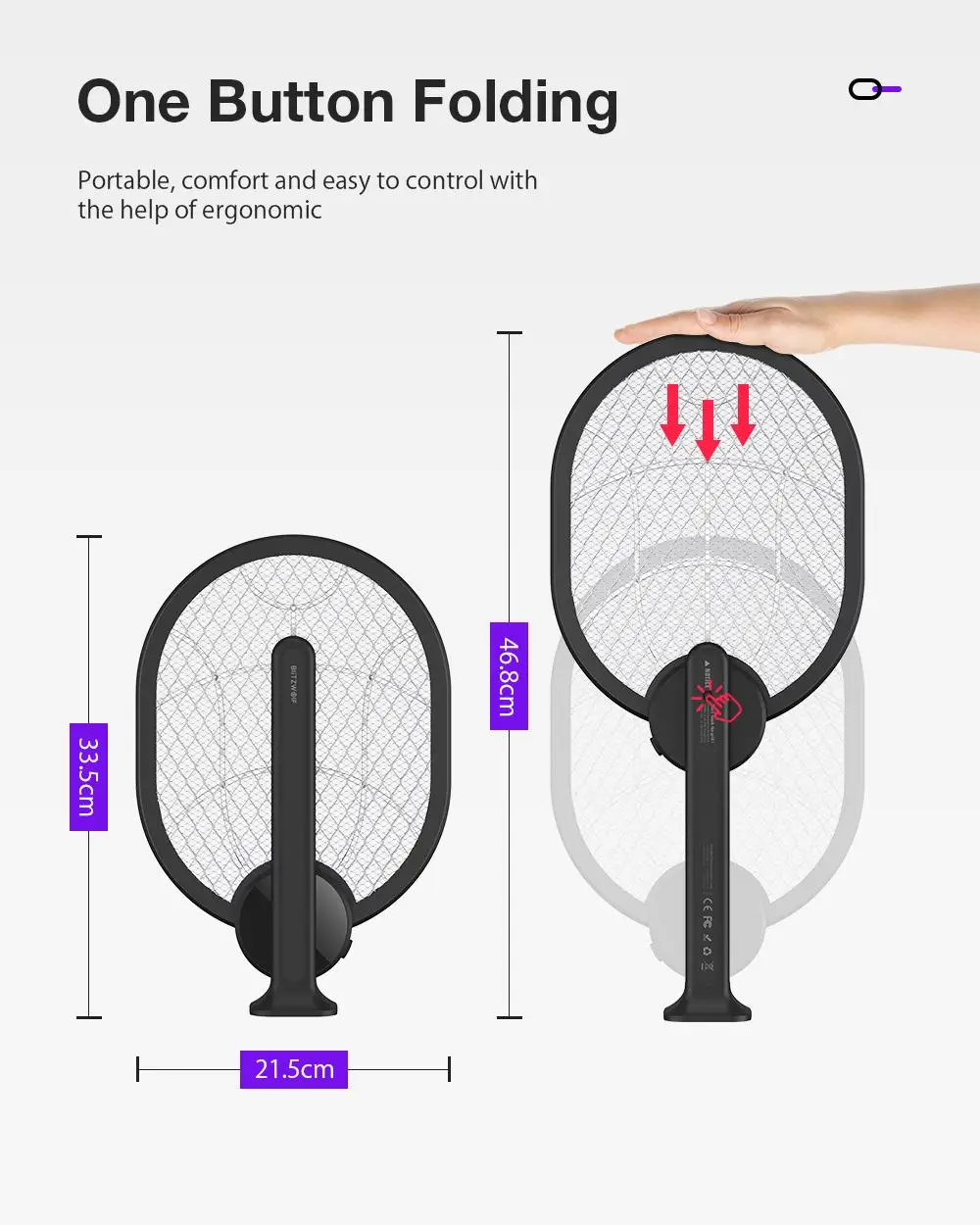 BlitzWolf BW-MLT3 Household Electric Flies Mosquito Swatter Trap UV description image 6