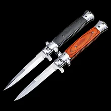 Mengoing Outdoor Survival AKC Multi-function Stiletto Folding Blade Knife with Flip Utility Fishing, Hiking, Diving Knives