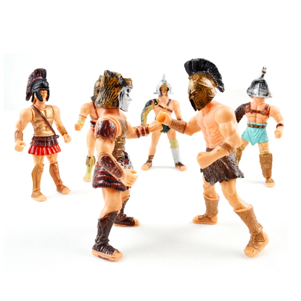 

6pcs/set Free Stand Home Decor Mini Military Model Soldier Kids Gift DIY Warrior Toy Children Medieval Action Figures Desktop