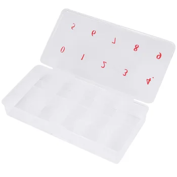 

3pcs 10-Grid Storage Box Fake Nail Piece Storage Case Nail Art Supplies Storage Container for Home Daily Use (Transparent)