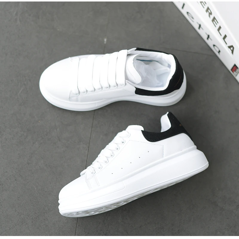 New Designer Wedges White Shoes Female Platform Sneakers Men Tenis Feminino Casual Female Man Shoes Leather Shoes