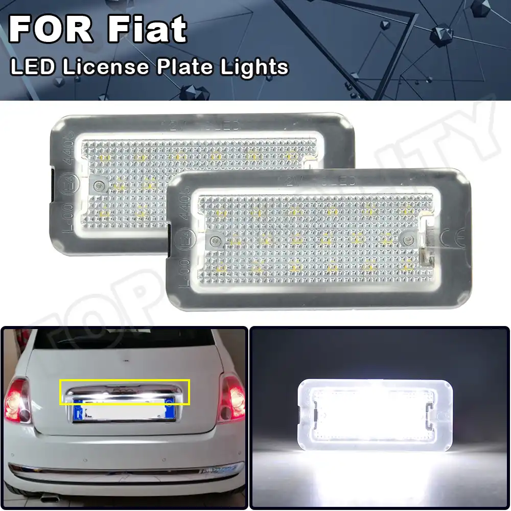 2012 fiat 500 license plate led