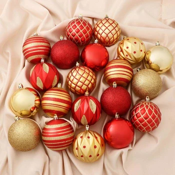 

A set of balls plastic d-7,5 cm, 20 pcs "Imperial" red-gold 1346755