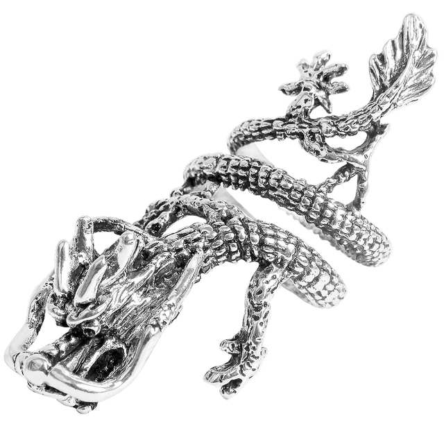 Punk Domineering Animal Dragon Designs Adjustable Rings For Men Teen Boys Retro Cool Fashion Party Jewelry Gift For Men