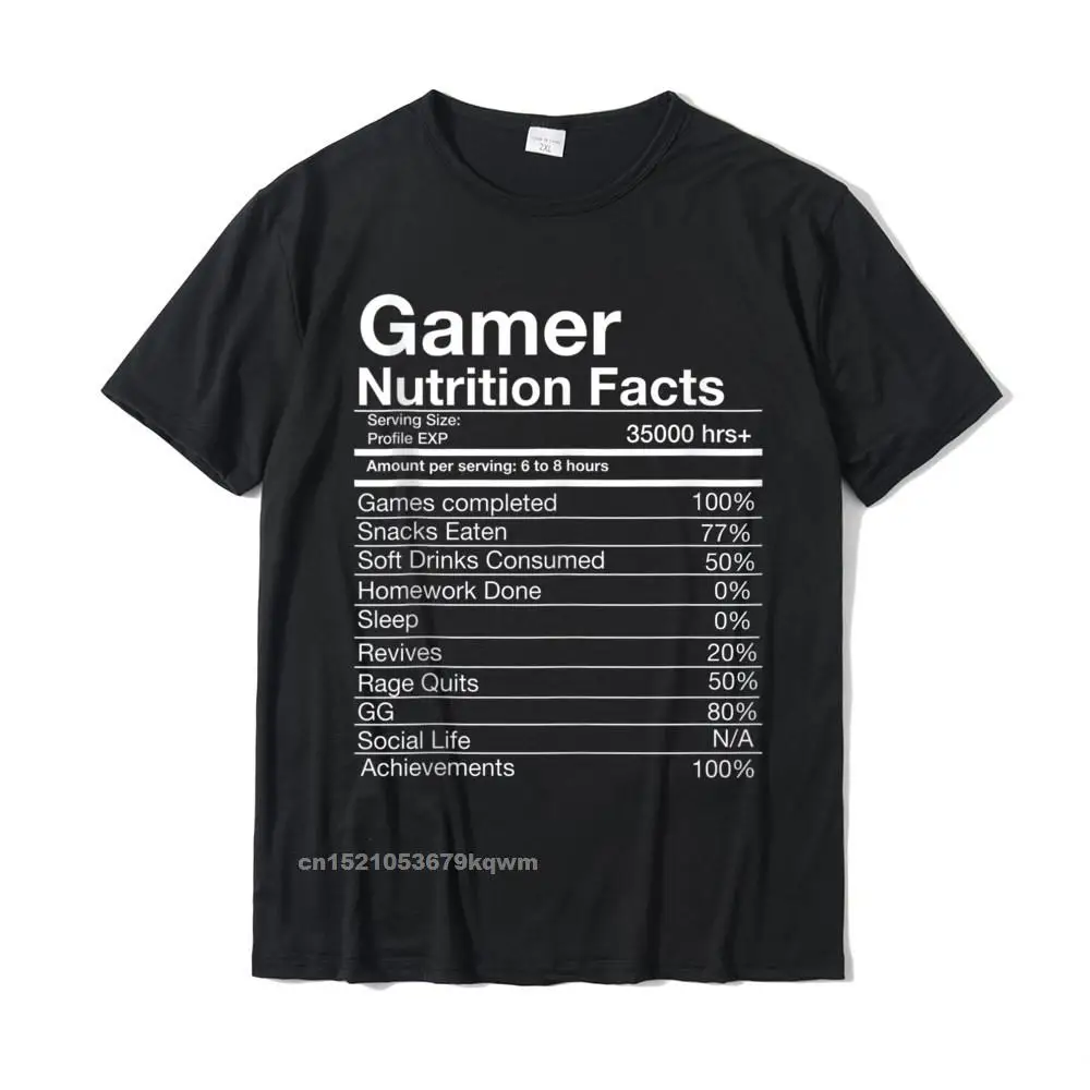 Cool Normal Fall 100% Cotton Round Neck Men Tops Tees Classic Tops Tees Cute Short Sleeve T Shirts Top Quality Gamer Nutrition Facts Gamer Funny Video Game Tank Top__3201 black