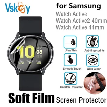 

100PCS Soft Screen Protector for Samsung Galaxy Watch Active 2 40mm / 44mm SmartWatch Protective Film (No Tempered glass)