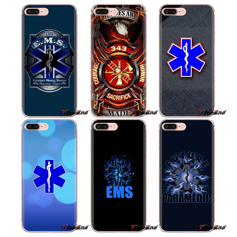 

Transparent TPU Bag Case Firefighter Fire Paramedic Rescue For iPod Touch Apple iPhone 4 4S 5 5S SE 5C 6 6S 7 8 X XR XS Plus MAX
