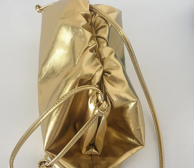 Высокое качество, металлический клатч из искусственной кожи, большой 38 см Стильный кожаный мешочек, вечерняя сумочка, большие сумки для женщин