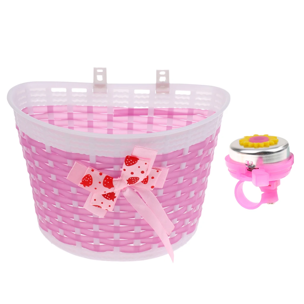 Kids Girls Boys Bicycle Bike Cycle Shopping Basket Stabilizers + Horn Bell | Спорт и развлечения