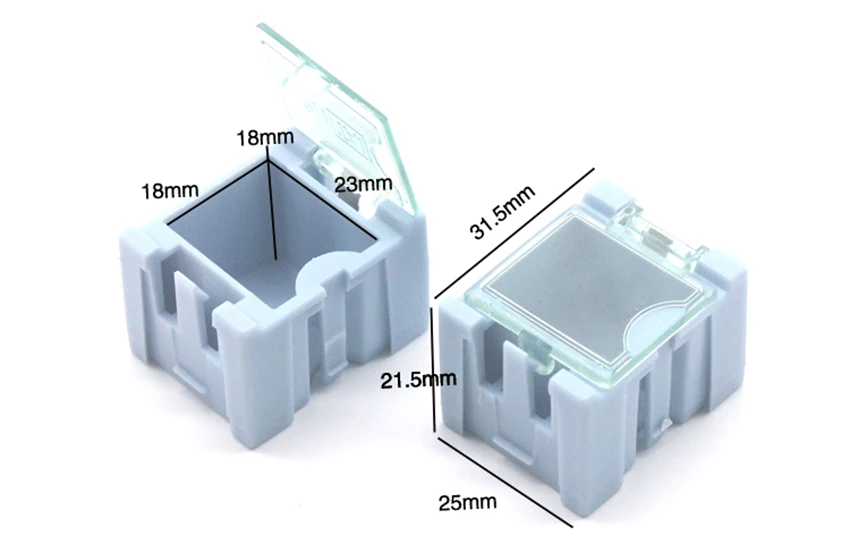 SMD SMT компонент IC коробка для хранения Контейнер прозрачные части патч коробка Резистор Чип чехол многоцелевой Пластиковый Органайзер