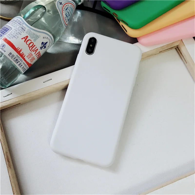 Модный матовый Силиконовый чехол для Xiaomi mi 9 SE 8 Lite A2 A1 Capa для Red mi 6 Pro 6A 5 Plus 5A 4X 4A милый резиновый чехол карамельного цвета - Цвет: DK-bd