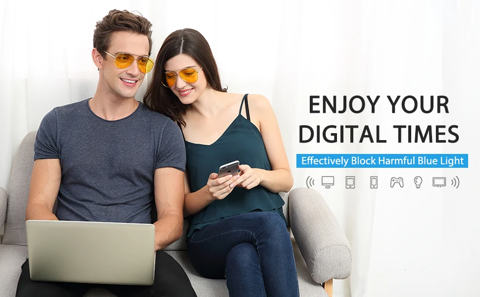 Cyxus Blue Light блокирующие компьютерные очки с желтыми стеклами для защиты глаз УФ большая металлическая оправа унисекс очки для мужчин/женщин 8805
