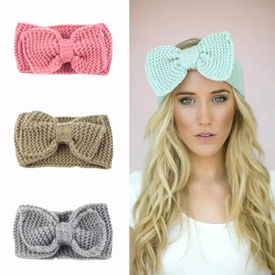 crochet bow headband