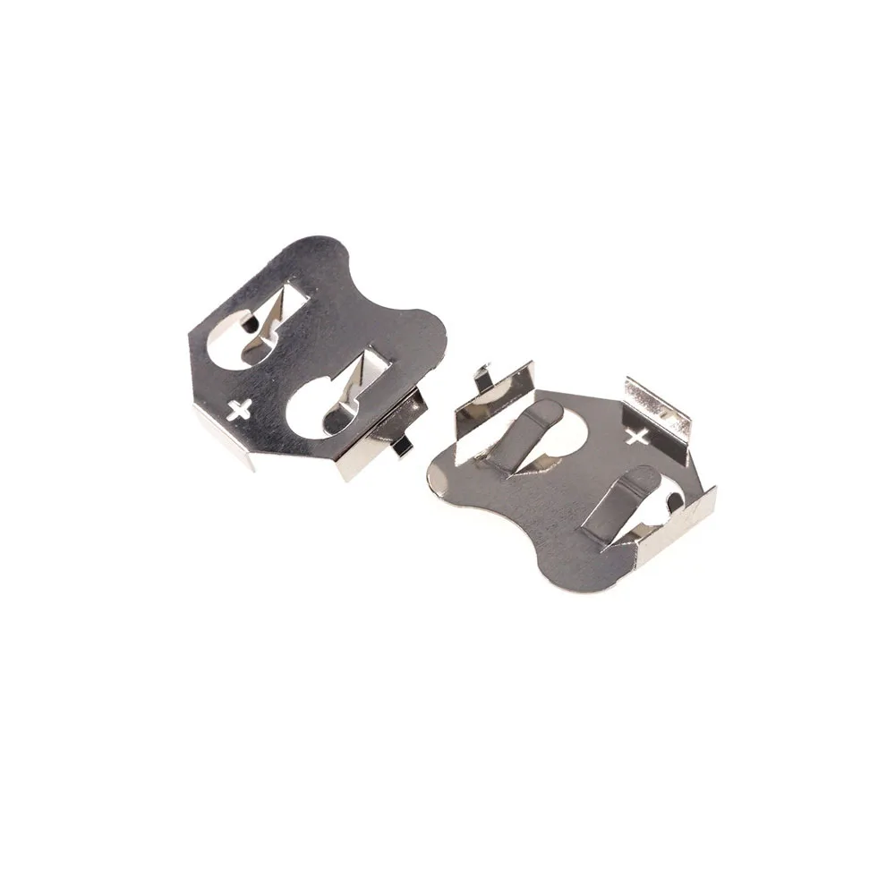 

1000 Pcs 20MM CR2032 2032 Battery Button Cell Holder Coin Retainer Power Holder Through Hole PCB Solder Clip Spring