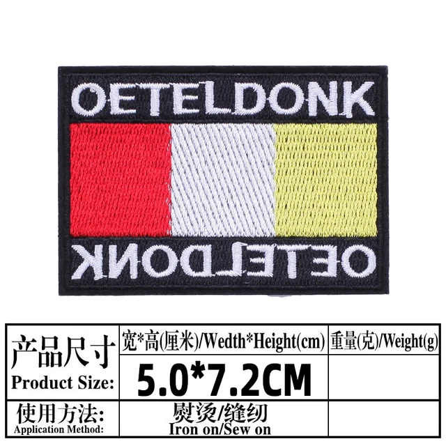 2021 Oeteldonk Emblem Frog Carnival for Netherland Emblems Full Embroidered Iron on Embroidery Patches for Clothing Applique F PE3328CT