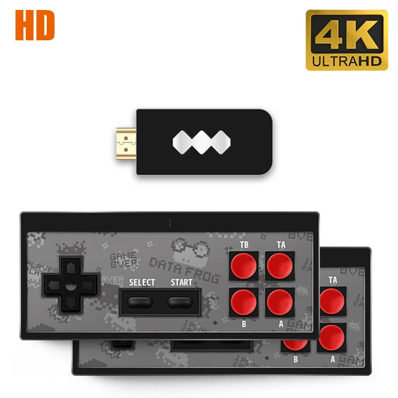 

Беспроводная портативная консоль с USB-разъемом, AV/HDMI-выходом, 600 встроенных классических 8-битных мини-видеоприставок для семейных игр