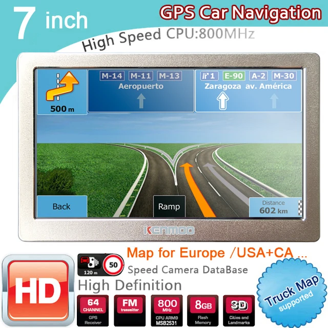 7 Inch HD GPS Navigator Portable Maps For Europe Russia Car TRUCK CAMPING Caravan Free Updates X20T