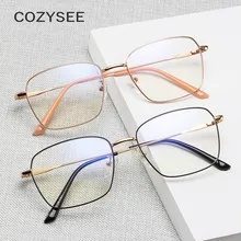 Квадратные женские очки, известный бренд, металлические Компьютерные очки, рамка изящной работы, черные очки, женские очки, умник, близорукость, прозрачные очки