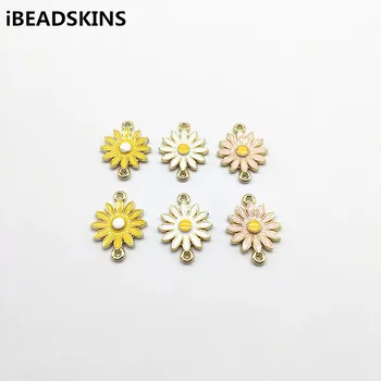 

New arrival! 23x17mm 100pcs enamel Flower Connectors for Necklace,Earrings parts,Accessories,hand Made Jewelry DIY