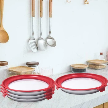 

Refrigerator Fruit Storage Container Round Meat Vegetables Reusable Keep Fresh Stackable Food Preservation Tray Kitchen Supplies