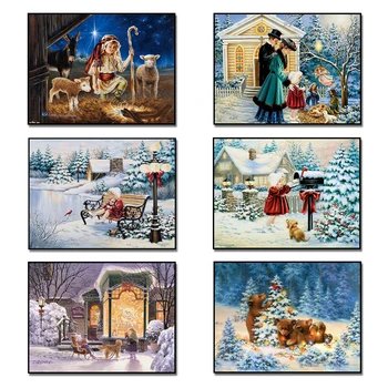 

5D Diamond Painting Merry Christmas Diamond Embroidery Full Square/Round Rhinestones Cross Stitch Hobby & Crafts Home Decoration
