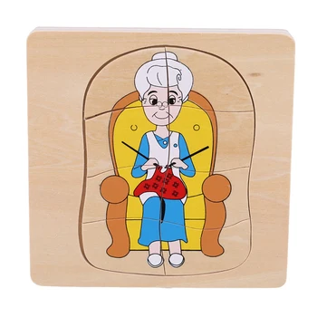 

Baby Toys Wooden Puzzle Cute Cartoon Animal Intelligence Kids Educational Gift Children Tangram Shapes Jigsaw gift