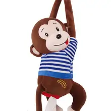 Новая Автомобильная интерьерная подвесная бумажная коробка для салфеток, креативная мультяшная плюшевая обезьянка, домашняя офисная бумажная коробка, подушка, аксессуары для интерьера