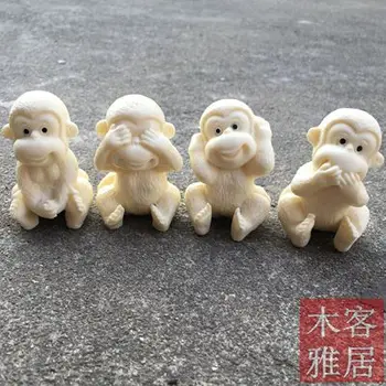 

Ivory Fruit Carving Cute Monkey Creative Handicraft Arrangements