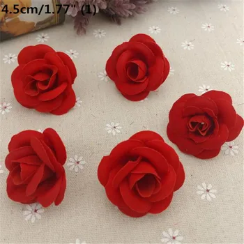 

Artificial Red Rose Flower Heads Dia.1.77" ,100P Simulation Mini Roses for DIY Wedding Bride Wreath Bracelet Hairpin Accessories