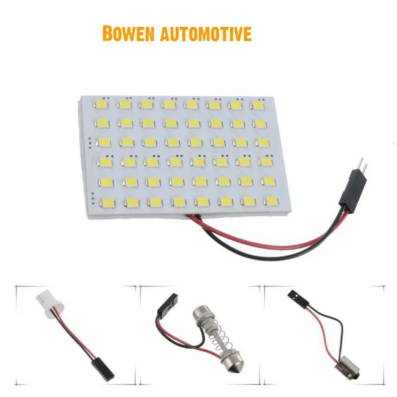 

LD 2X Automobile LED flat reading lamp 1210 48smd 3528 panel compartment lamp LED roof lamp