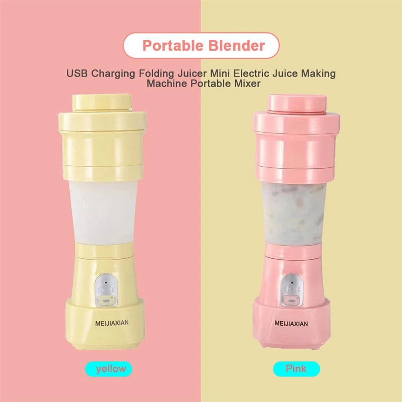 Folding Juice Blender Portable USB Juicer Cup Mixing Machine Smoothies Baby Food Fruit Mixer Kitchen Tool