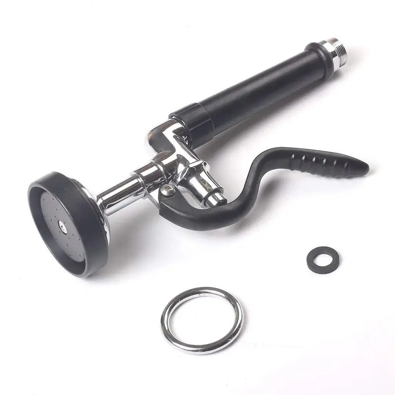 Pre Rinse Sprayer Commercial Kitchen Faucet Parts Chrome Finished(Black