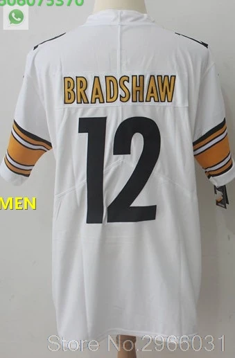 Steelers A+++ Качественная мужская футболка для взрослых 36 Jerome Bettis 32 Franco Harris 12 Terry Bradshaw 21 Haden - Цвет: For men