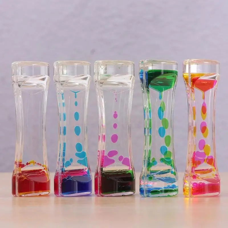 Autistic Sensory Toys Liquid Motion Bubbler Timer Colorful Liquid Bubbler ADHD Fidget Toy Calm Relax Desk Toy for Kids fidget toys stress relief toys childrens toys